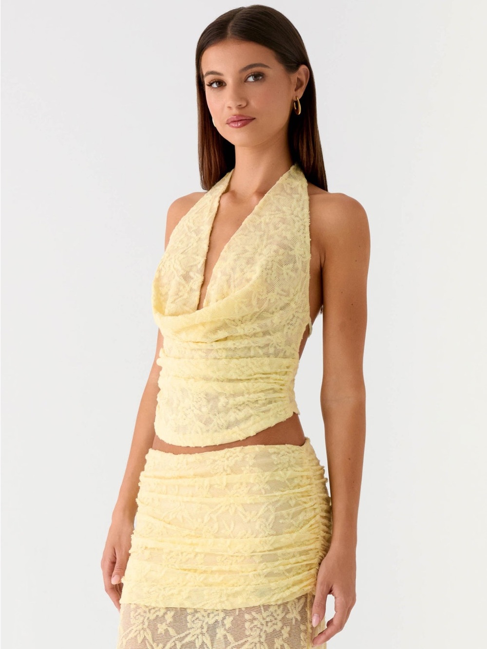 NWT PEPPERMAYO farruko jacquard halter top in butter✨